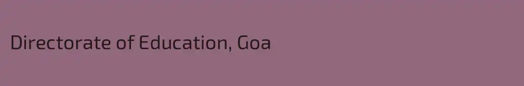 Directorate of Education, Goa